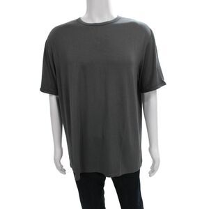 Armani Collezioni Mens Basic Gray Crew Neck Short Sleeve T-Shirt Size XL